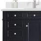 James Martin Vanities Brittany 48" Single Bathroom Vanity in Victory Blue with 3 cm White Zeus Quartz Top and Rectangular Sink, , large