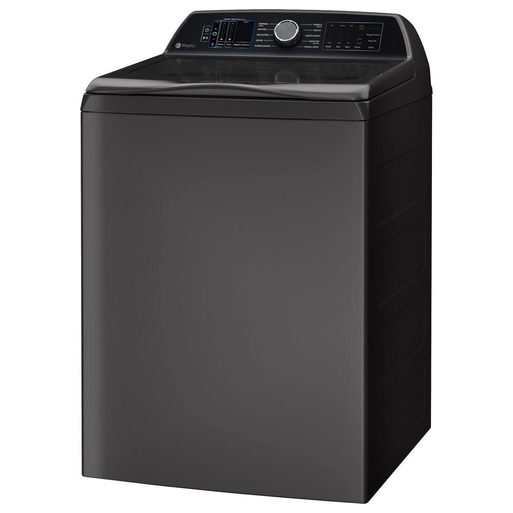 GE Profile 5.3 Cu. Ft. Top Load Washer with Agitator and Smarter Wash Technology in Diamond Gray, , large