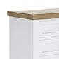 Ashley Queen Storage Bed and Two Nightstands in White and Natural, , large