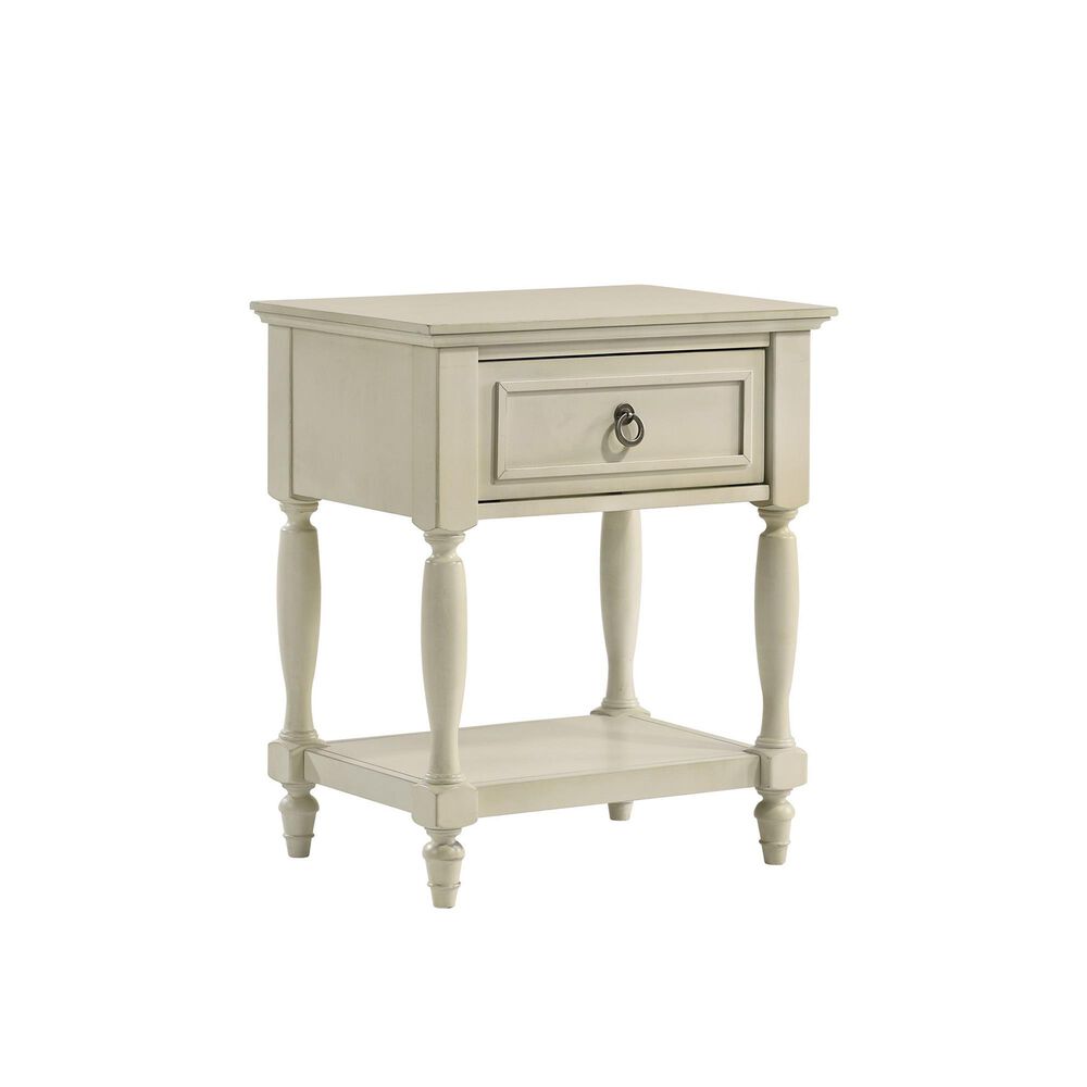 Mayberry Hill Sarah 1 Drawer Nightstand in Chrism White, , large