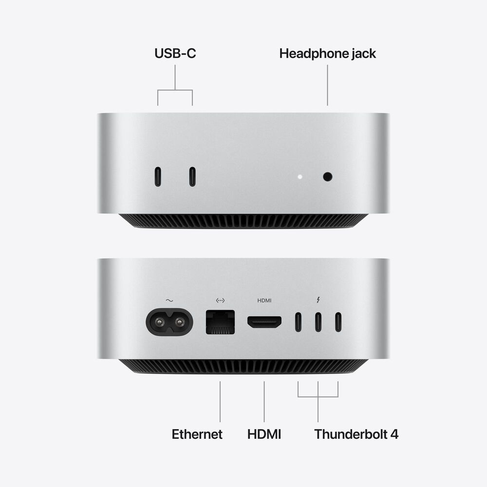 Apple Mac mini (M6) 12-core CPU and 12-core GPU, 16GB RAM, 256GB SSD - Silver (Latest Model) (Pre-Order), , large
