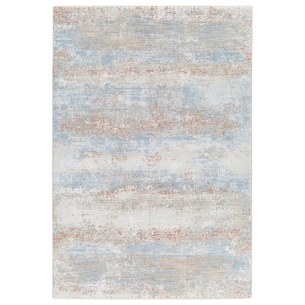 Surya Brunswick 5" x 7"5" Blue, Taupe, Cream, Tan, Seafoam and Gray Area Rug, , large