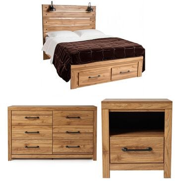 Ashley Pasklyn 3-Piece Queen Bedroom Set in Rich Honey Brown, , large