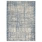 Nourison Rush 5"3" x 7"3" Ivory and Blue Area Rug, , large