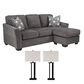 Signature Design by Ashley Sofa in Slate and a Pair of Lamps Set, , large