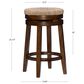 Linon Home Decor Morgan Swivel Counter Stool in Walnut, , large