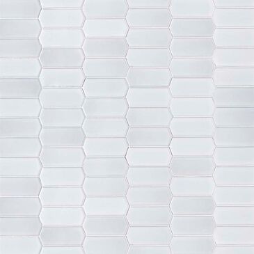 MS International Retro Picket Bianco 12" x 12" Porcelain Mosaic Sheet, , large