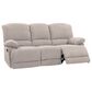 CorLiving Lea Reclining Console Sofa with Cupholders in Beige Fabric, , large