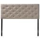 Baxton Studio Viviana Queen Upholstered Headboard in Light Beige, , large
