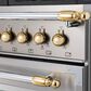 Bertazzoni Heritage Series 36" Induction Range with 5 Heating Zones in Stainless Steel and Gold, , large