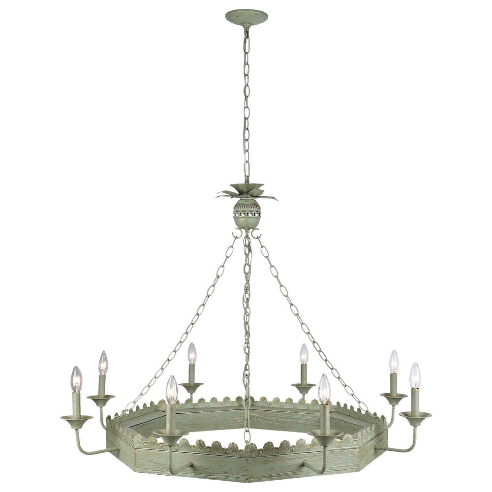 Golden Lighting Finley 8-Light Chandelier in Vintage Sage, , large