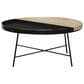Maple and Jade Split Tray Coffee Table in Matte Black and Light Brown, , large