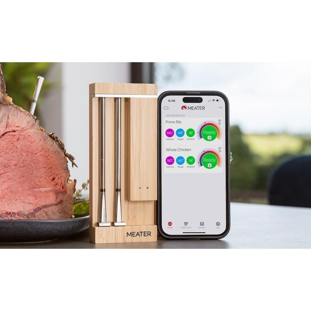 Traeger Grills Pro Duo Wireless Meat Thermometer in Stainless Steel and Honey, , large