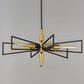Maxim Lighting Wings 6-Light Chandelier in Black and Satin Brass, , large
