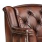 Hydeline Hampton Leather Stationary Sofa in Brown, , large