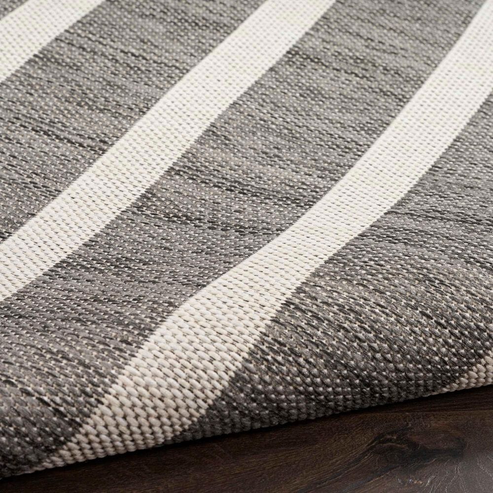 Nourison Positano POS03 Charcoal and Ivory 9&#39; x 12&#39; Indoor/Outdoor Area Rug, , large