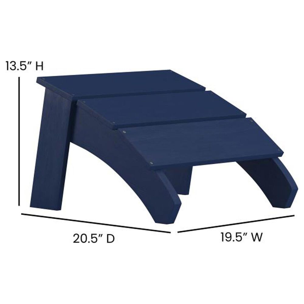 Flash Furniture Sawyer Adirondack Chair in Navy Blue, , large