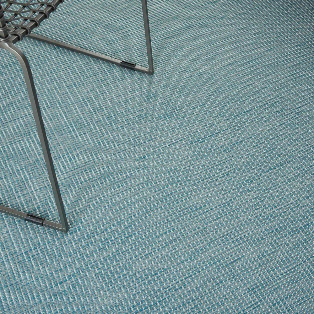 Nourison Positano 6&#39; x 9&#39; Aqua Indoor/Outdoor Area Rug, , large