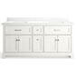 Kohler Charlemont 72" Double Bathroom Vanity in White with 3 cm White Quartz Top and Rectangular Sinks, , large