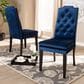 Baxton Studio Dylin Side Chair with Royal Blue Cushion in Espresso Brown (Set of 2), , large