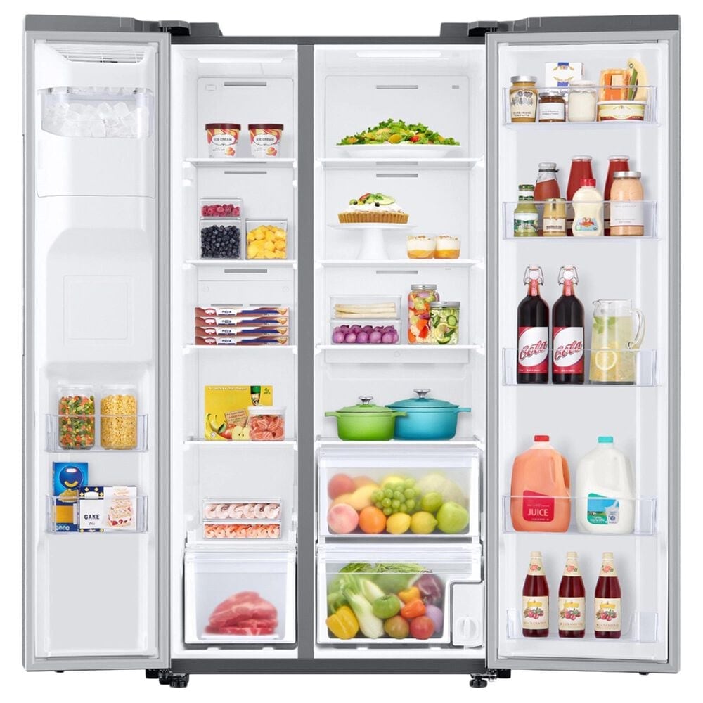 Samsung 22 Cu. Ft. Counter Depth Side by Side Refrigerator in Stainless Steel, , large
