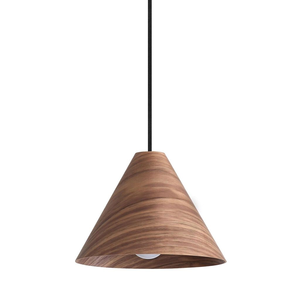 Golden Lighting Conique 1-Light Mini Pendant in Dark Walnut, , large