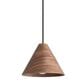 Golden Lighting Conique 1-Light Mini Pendant in Dark Walnut, , large