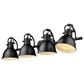 Golden Lighting Duncan 4-Light Vanity Light in Matte Black, , large