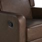 Lifestyle Solutions Emerson Manual Swivel Rocker Recliner in Brown, , large
