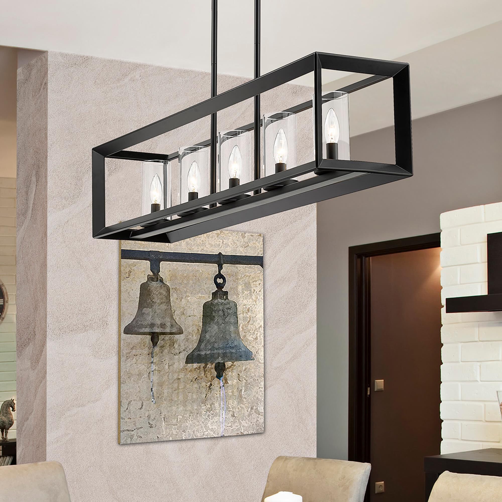 5 light online linear pendant
