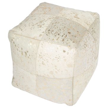 Butler Victorian Square Pouffe in White, , large