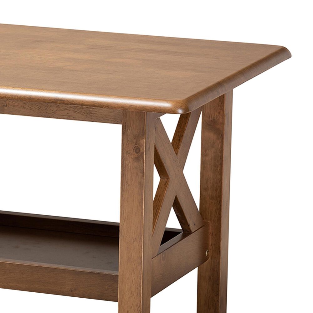 Baxton Studio Reese Coffee Table in Walnut Brown, , large