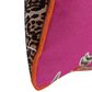 Flair Industries 24" Square Cheetah Print Decorative Double Sided Throw Pillow in Brown and Pink, , large