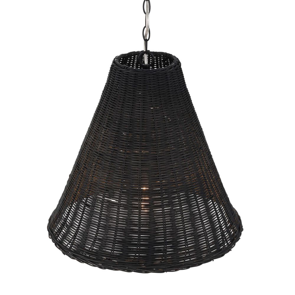 Creative Coop Rosemary 1-Light Small Pendant with Black Shade, , large