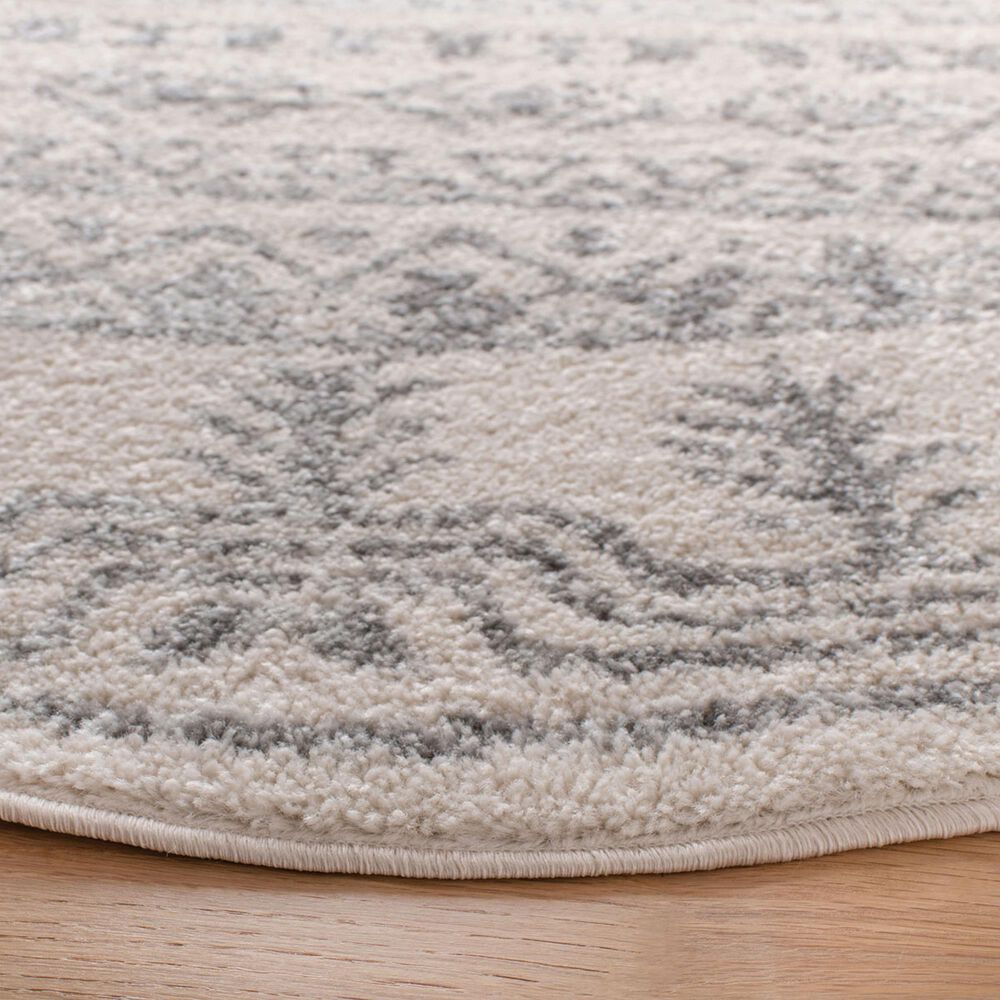 Safavieh Tulum TUL271A 5&#39; Round Ivory and Grey Area Rug, , large