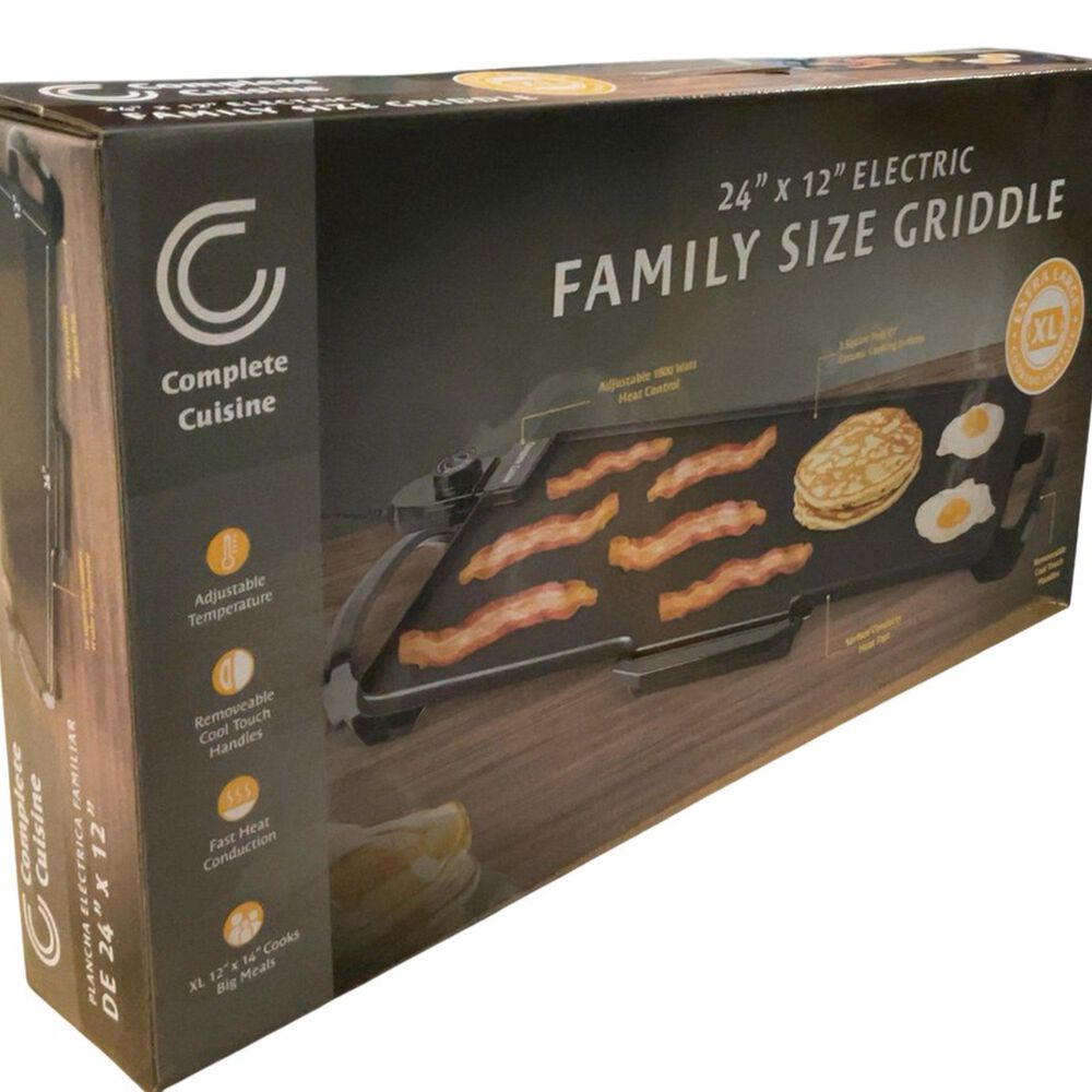 Complete Cuisine 24" Electric Griddle in Black, , large