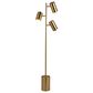 Hearth and Haven Harmony Floor Lamp with Rotary Switch Triple Spots in Gold, , large