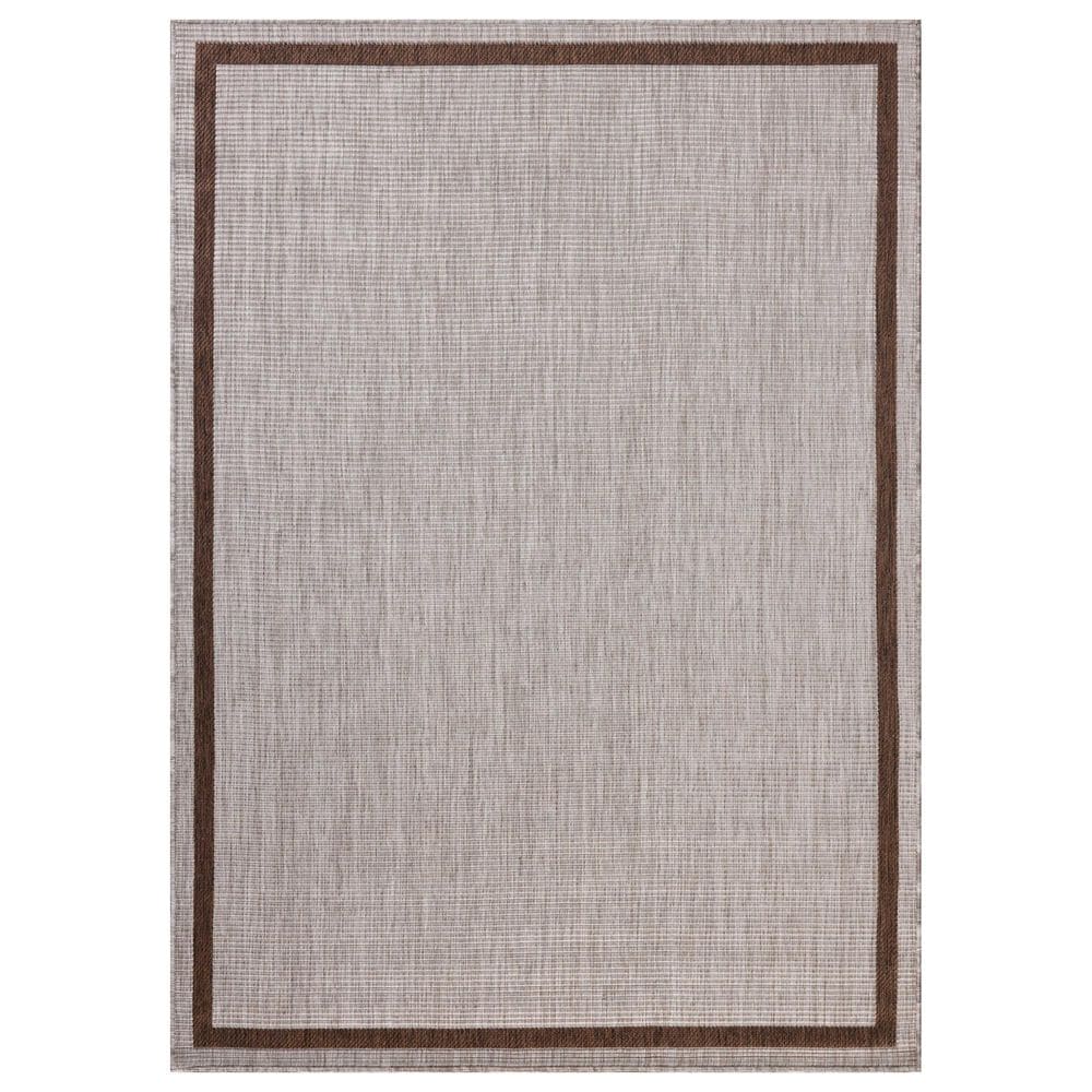 Loloi Easton Dove and Coffee 2"3" x 3"9" Indoor/Outdoor Area Rug, , large