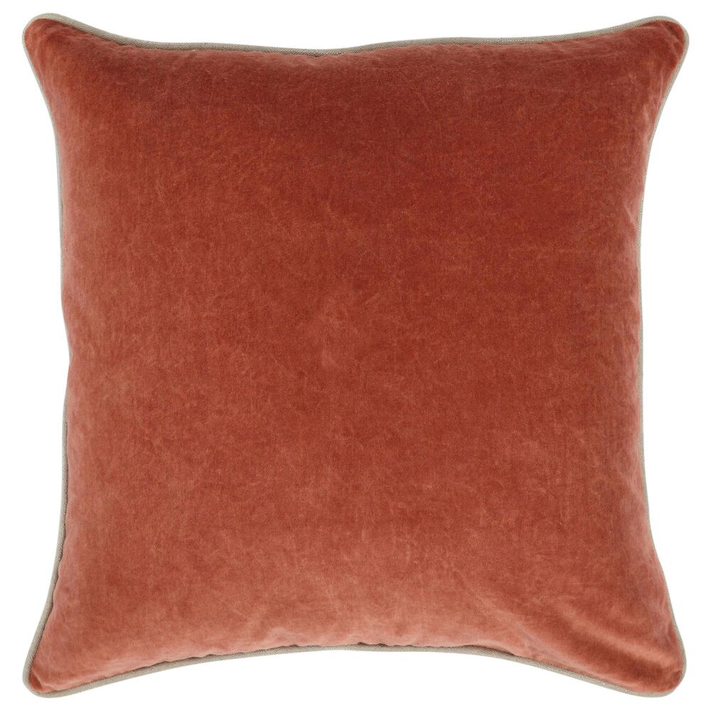 Classic Home Heirloom 22" Square Throw Pillow in Terra Cotta, , large