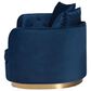 Baxton Studio Deserae Stationary Sofa in Navy Blue Velvet, , large