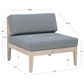Linon Home Decor Summerlyn Patio Middle Chair with Natural Frame in Grey, , large