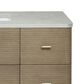 James Martin Vanities Lucian 48" Single Bathroom Vanity in Pebble Oak with 3 cm Victorian Silver Quartz Top, Rectangular Sink and FreePower Wireless Charger, , large