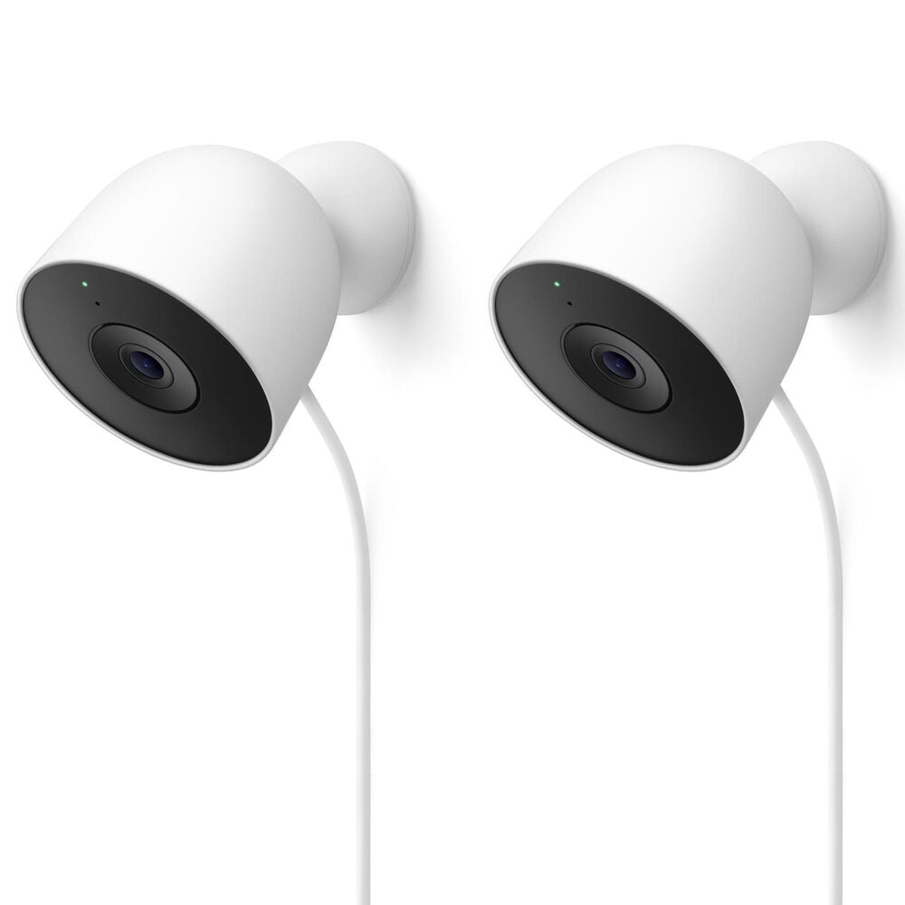 Google Nest 2-Pack Outdoor Smart Security Camera in Snow (2rd Gen), , large