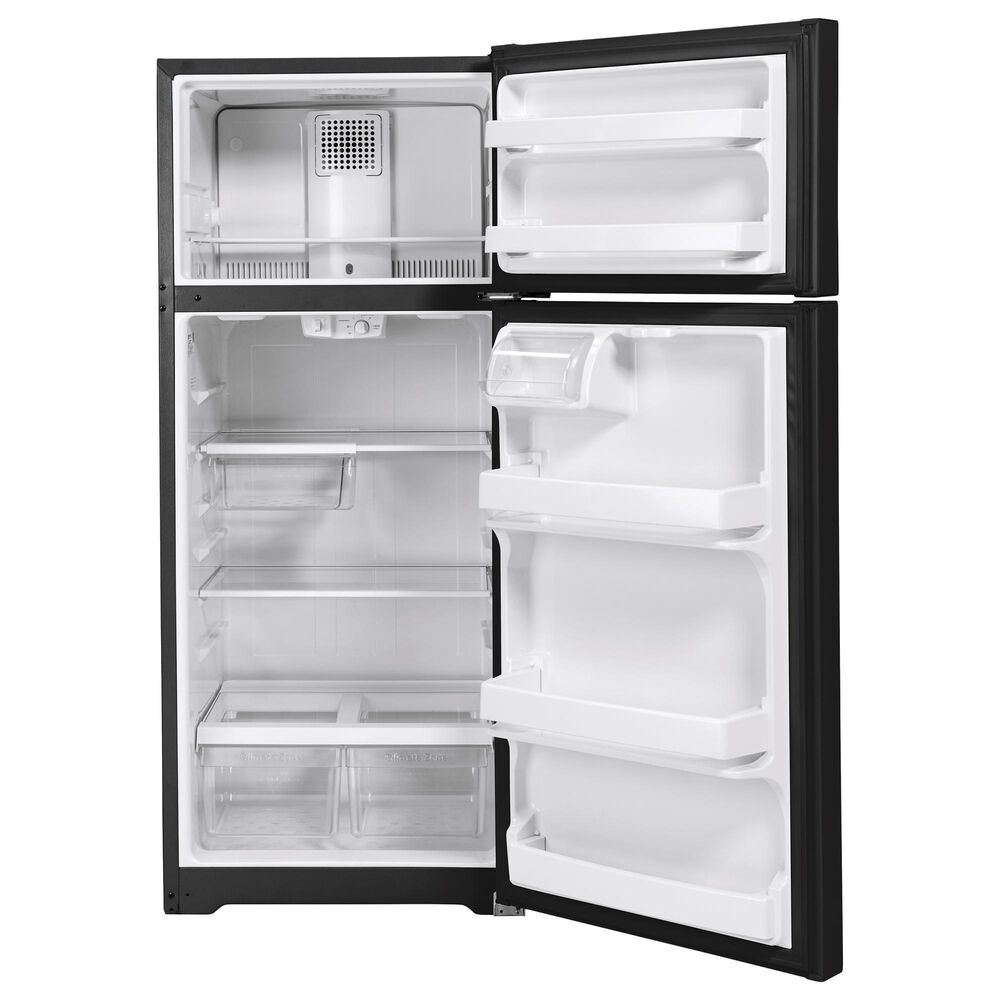 GE Appliances 18 Cu. Ft. 28&quot; Top Freezer Refrigerator in Black, , large