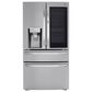 LG 2-Piece Kitchen Package with 29.5 Cu. Ft 4-Door French Door Refrigerator and Single Door Freezer in Stainless Steel, , large