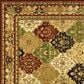 Safavieh Lyndhurst LNH221 5"3" Round Multicolor and Red Area Rug, , large