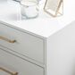Linon Home Decor Gloria 2-Drawer Nightstand in White and Gold, , large