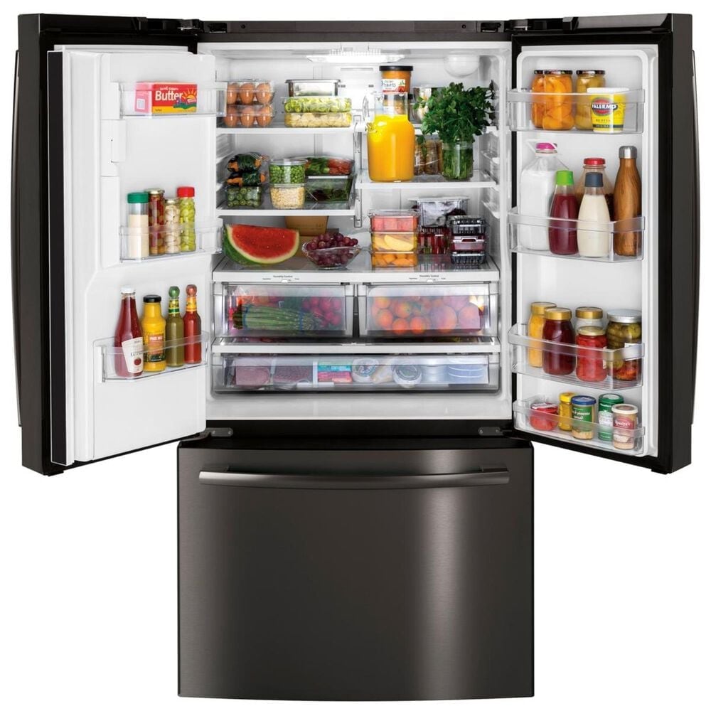 GE Appliances 25.5 Cu. Ft. French Door Refrigerator in Black Slate, , large