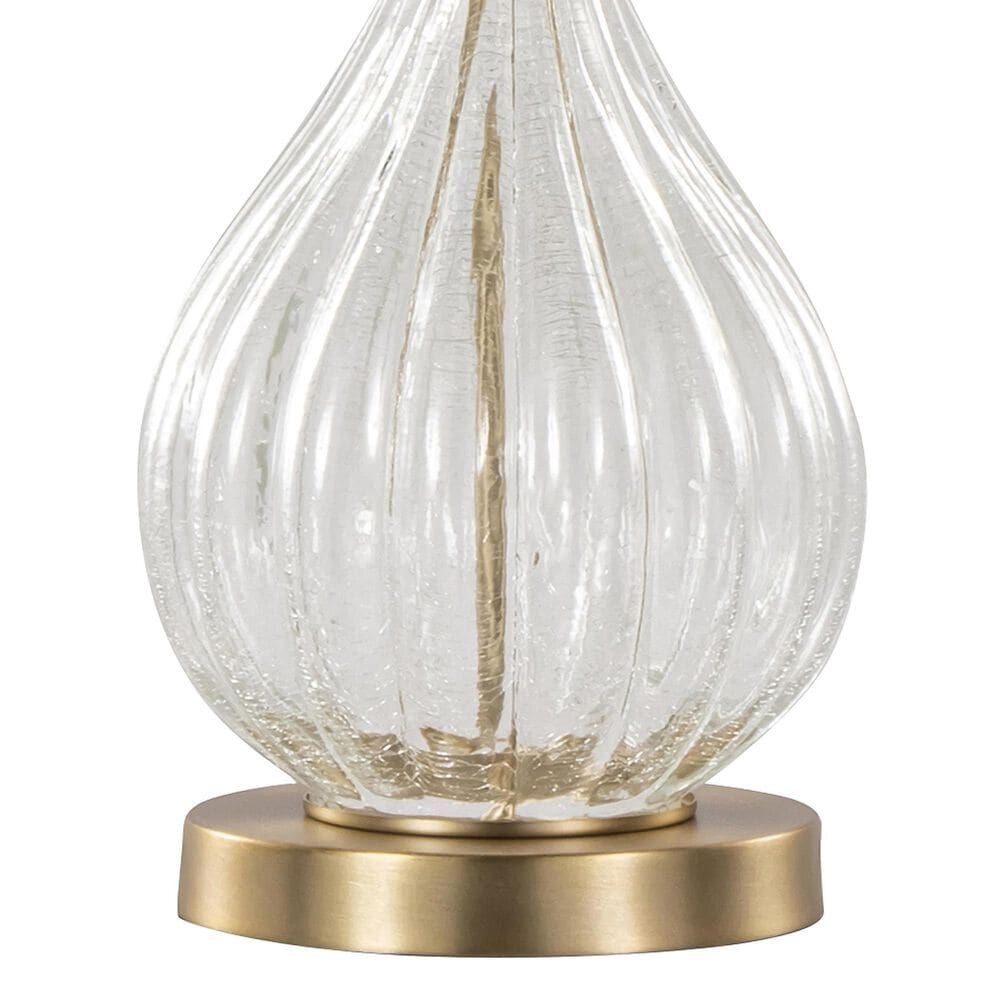 LumiSource Jenny Glass Table Lamp in Clear Crackle and Gold (Set of 2), , large