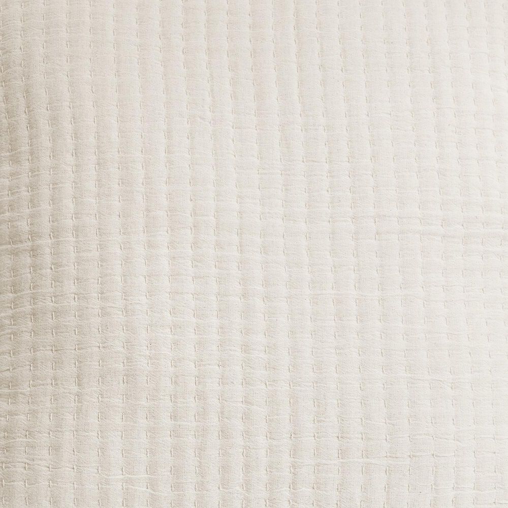 Accents DeVille 24&quot; x 24&quot; Gauze Stiched Throw Pillow in Off White, , large